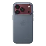 iPhone 18 Pro için MagSafe özellikli Tech Dokuma Kılıf - Şambre Mavisi